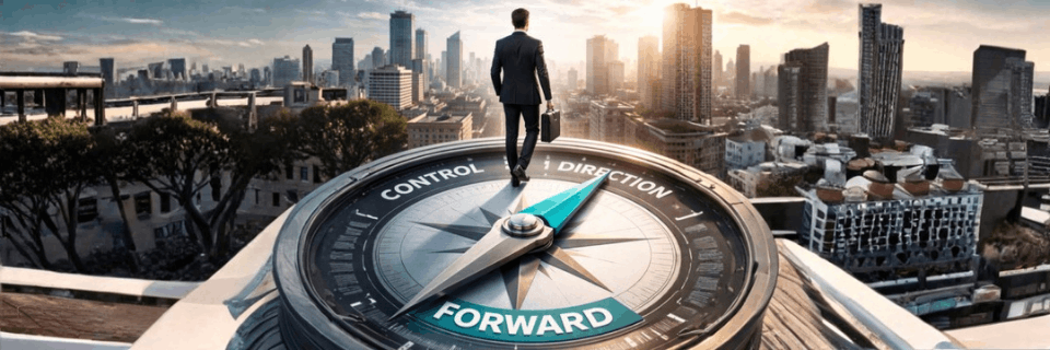 Regain control. Reset direction. Move forward