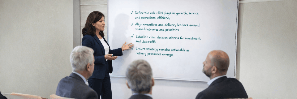 Advisor outlining how strategy governance supports growth, aligns leadership teams, and enables confident investment decisions.